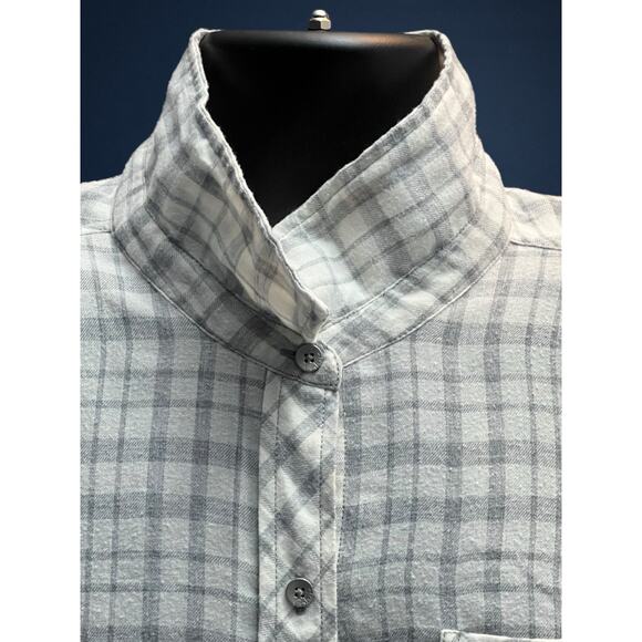 Calvin Klein Jeans Men’s XXL Plaid Button-Up Shirt – Gray White Long Sleeve - Picture 5 of 9